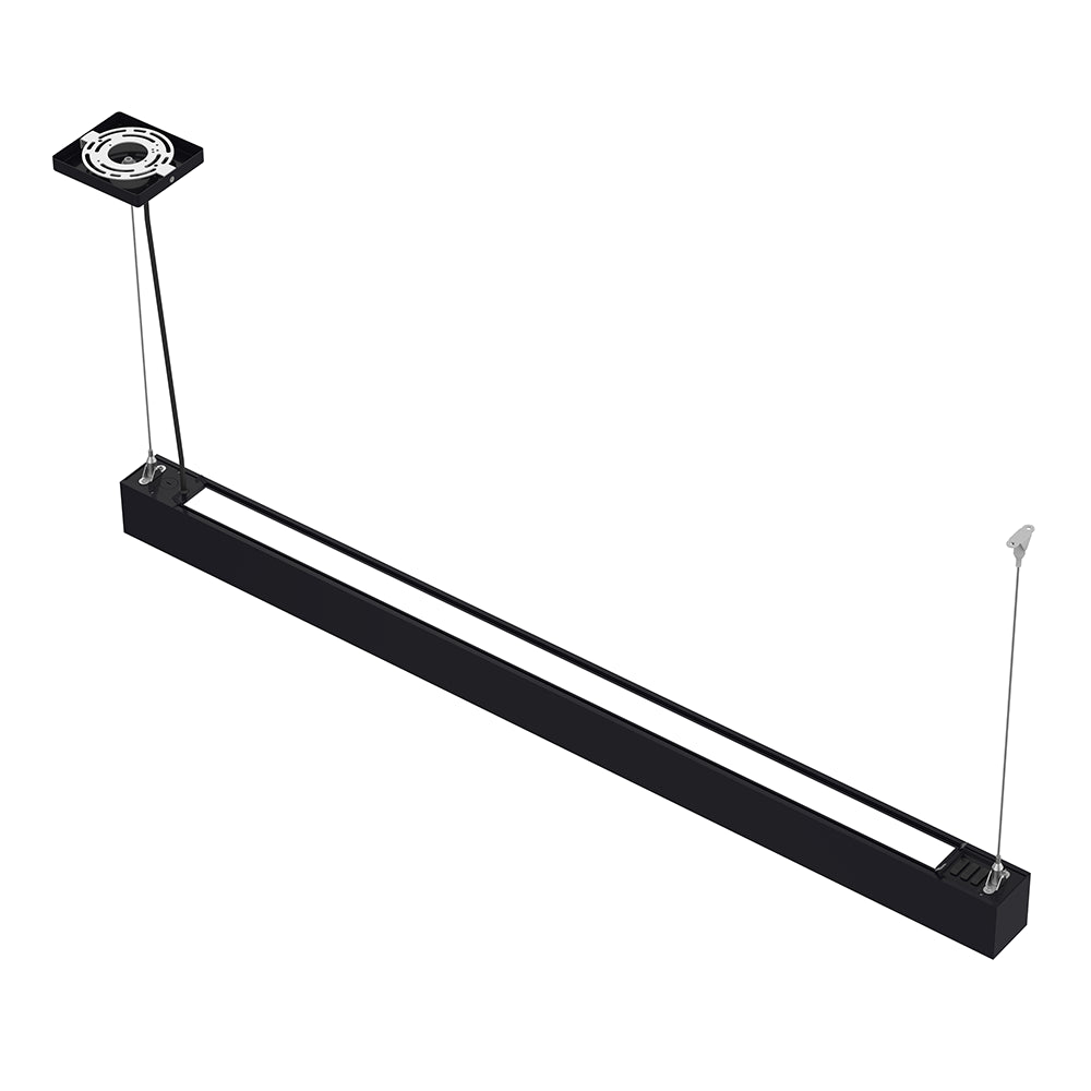 6 Pack 4ft 50W LED Linear Fixture-Up / Down Light-Linkable-Selectable CCT-6,500 Lumens-Black Finish-UL+DLC Listed