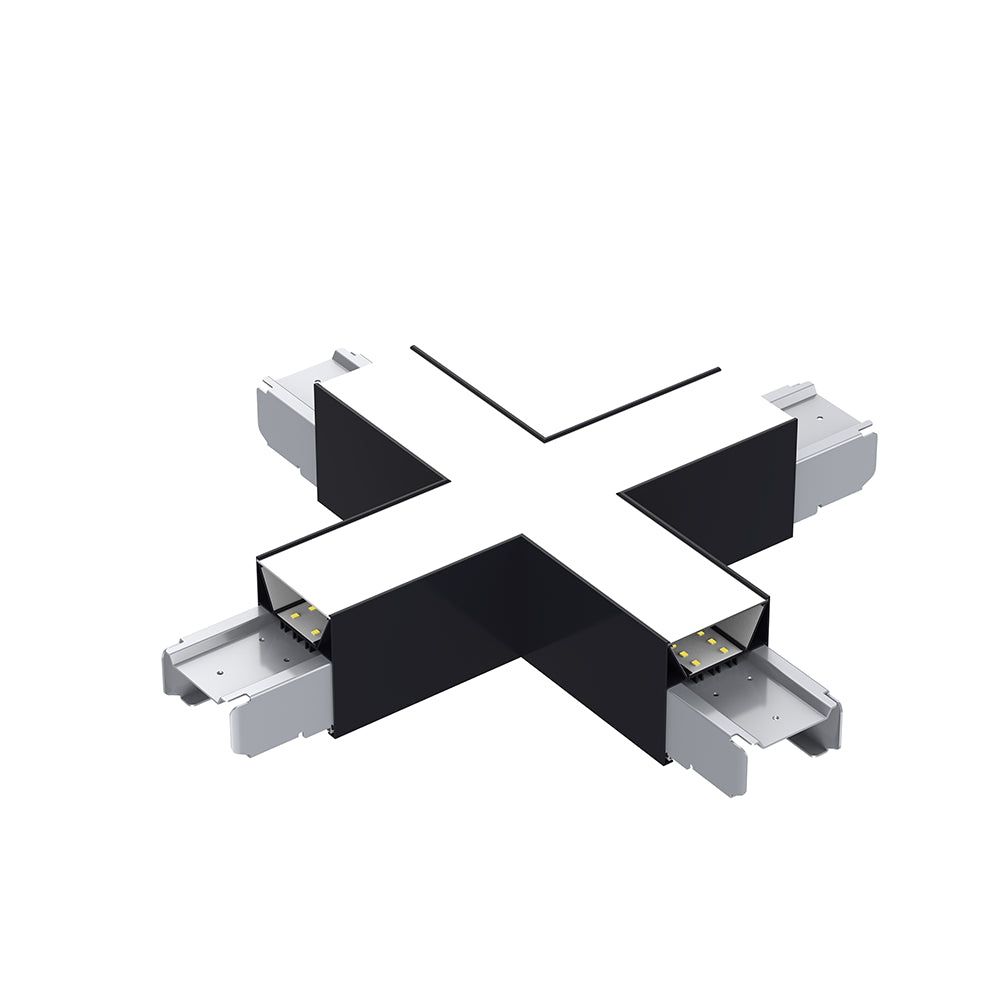 Dimmable 4FT LED Black Linear Light – Elegant design, bright illumination, and flicker-free performance for professional environments.