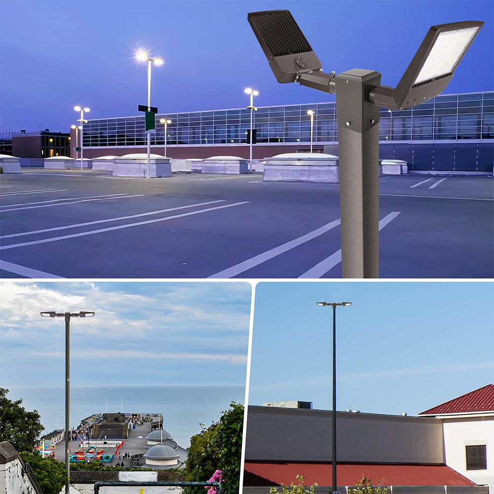 Dual 90° Tenon Adapter for 4” Square Poles - 2 Horizontal 2-3/8" Diameter