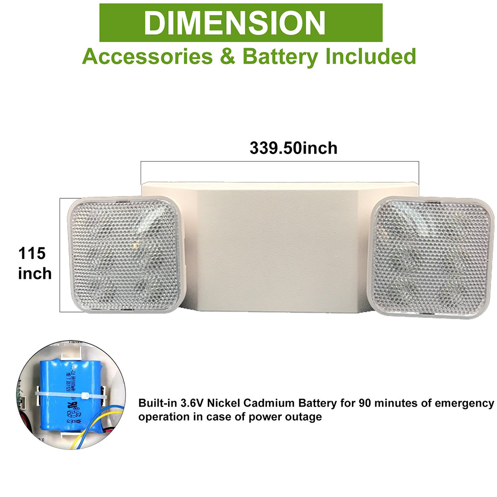 LED Emergency Light with Battery Backup Dimension