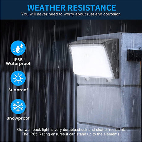 LFD Lighting 120W LED Wall Pack-Universal Photocell  Weather Resistance