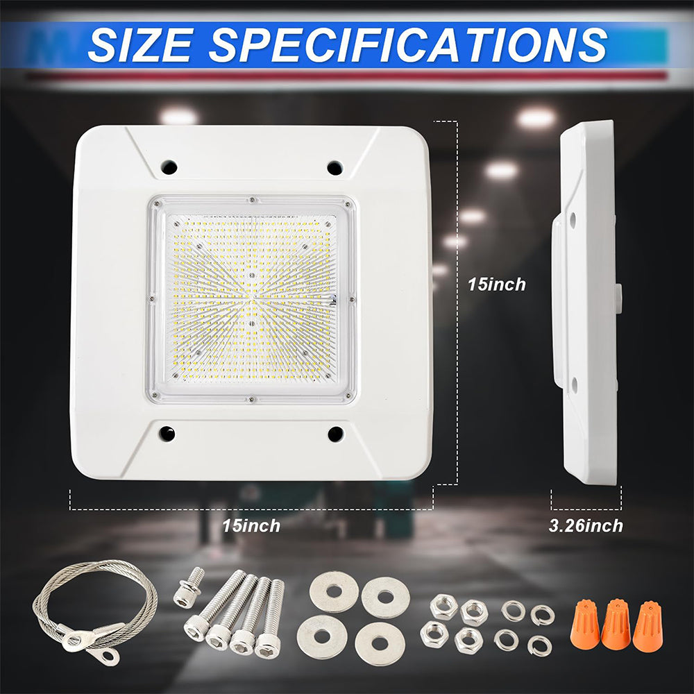 LFD Lighting 150W LED Canopy Light Dimension Drawing