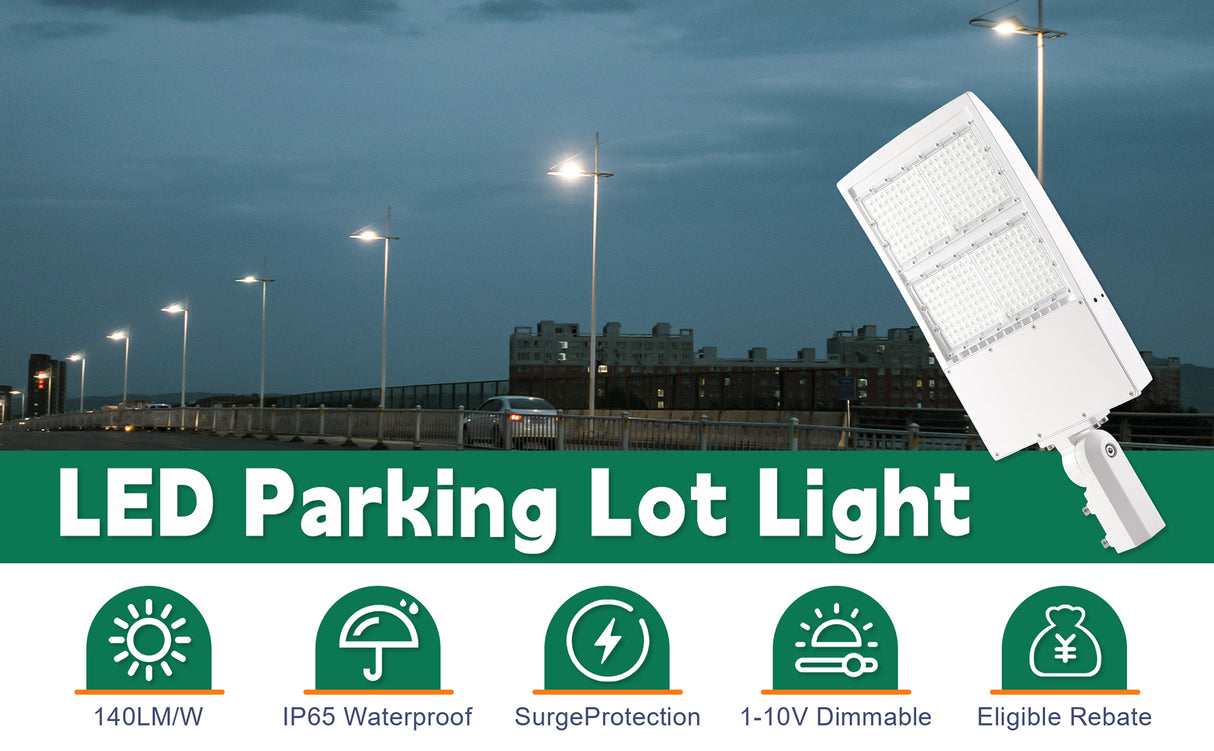 LFD Lighting 150W White Housing LED Parking Lot Light For Parking Lot