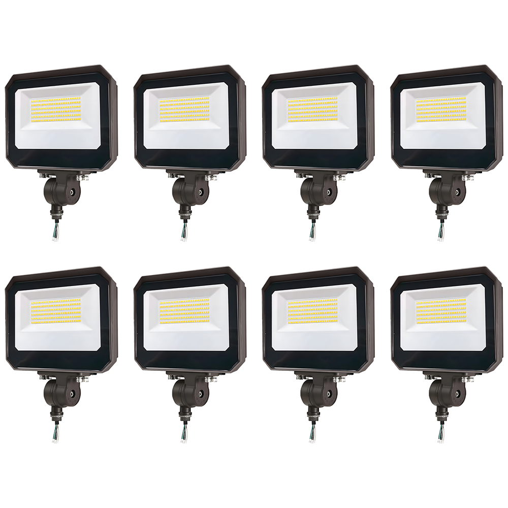 LFD Lighting 15/20/35W Wattage Selectable Led Flood Light 8 Pack