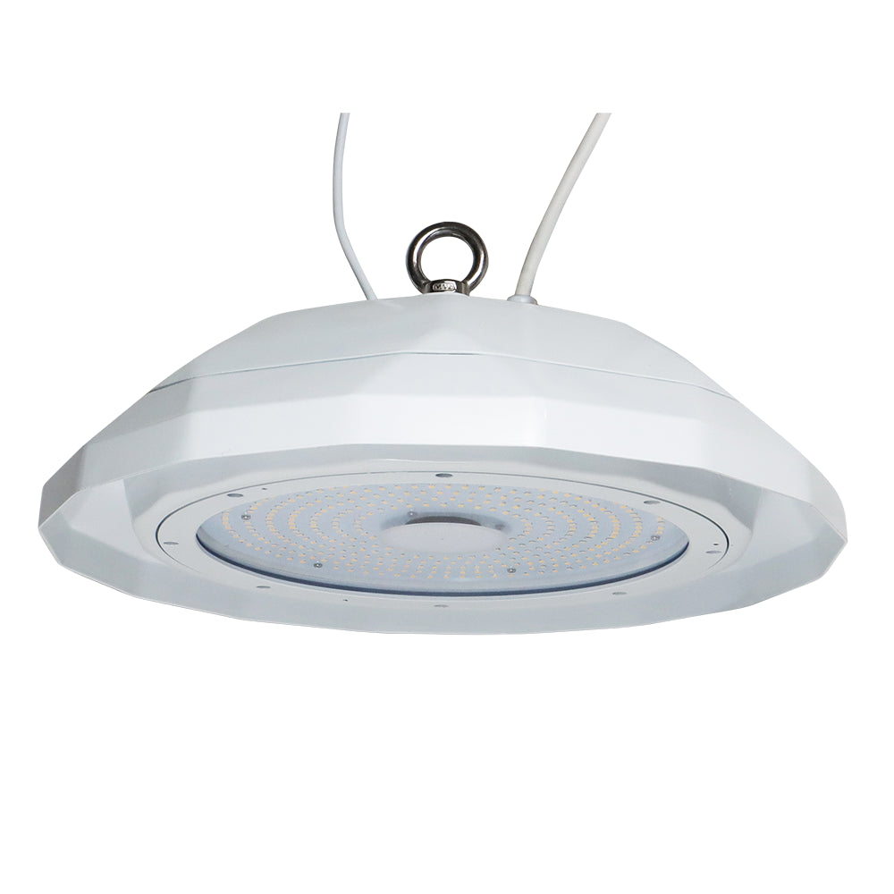 LFD Lighting 200W LED White UFO High Bay Light O Hook For Gymnasium