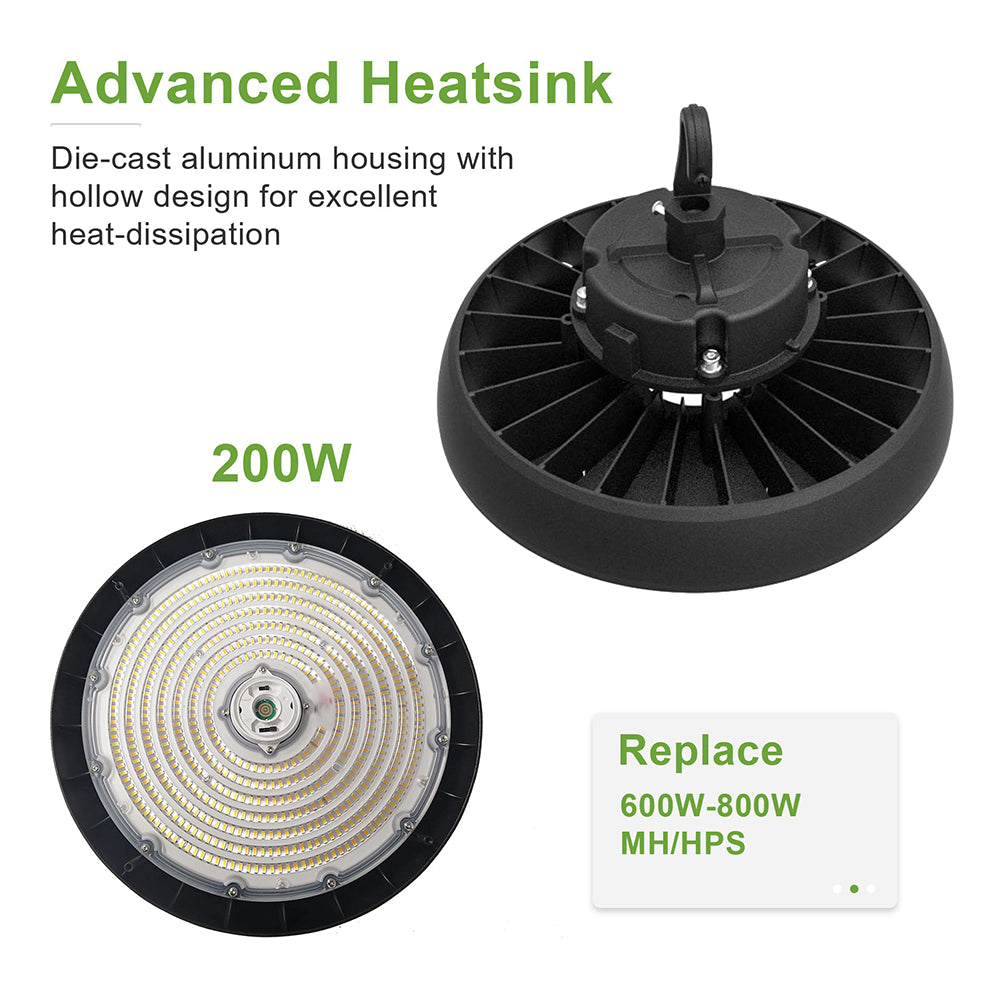 LFD Lighting 200W UFO LED High Bay For Warehouse