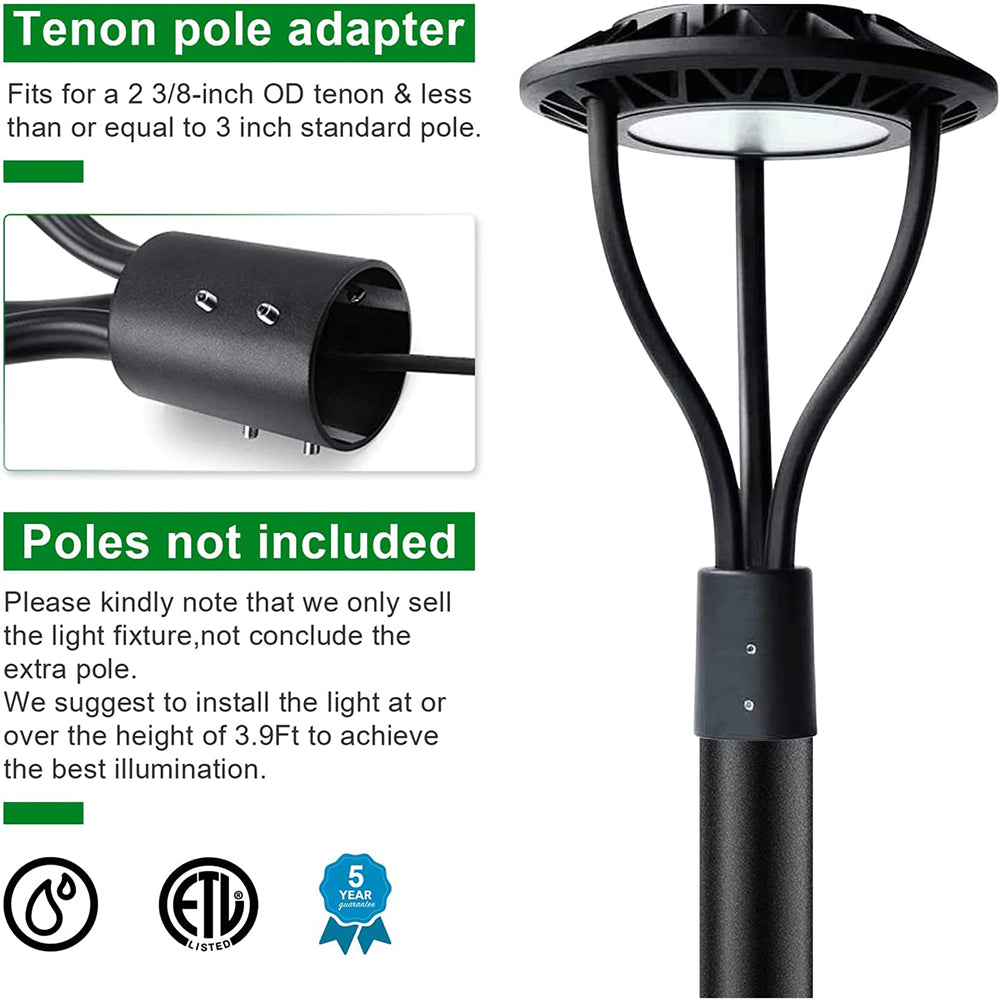 LFD Lighting 20W/30W/40W/60W Selectable LED Post Top Light