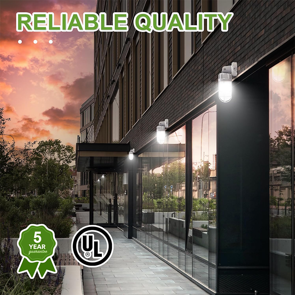 LFD Lighting 21W Vapor Tight-LED Jelly Jar Light For Yard