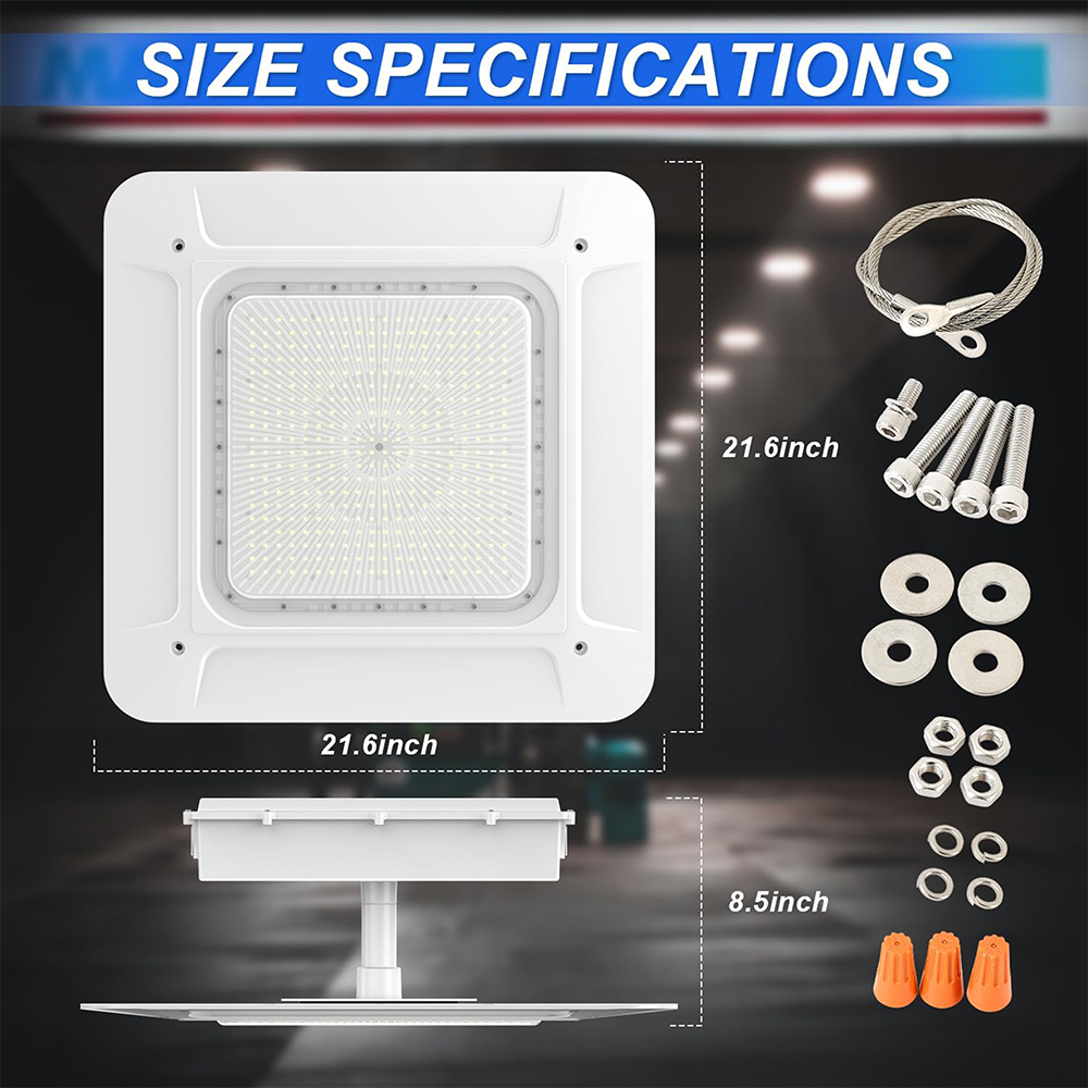 LFD Lighting 240W LED Canopy Light Size Specifications