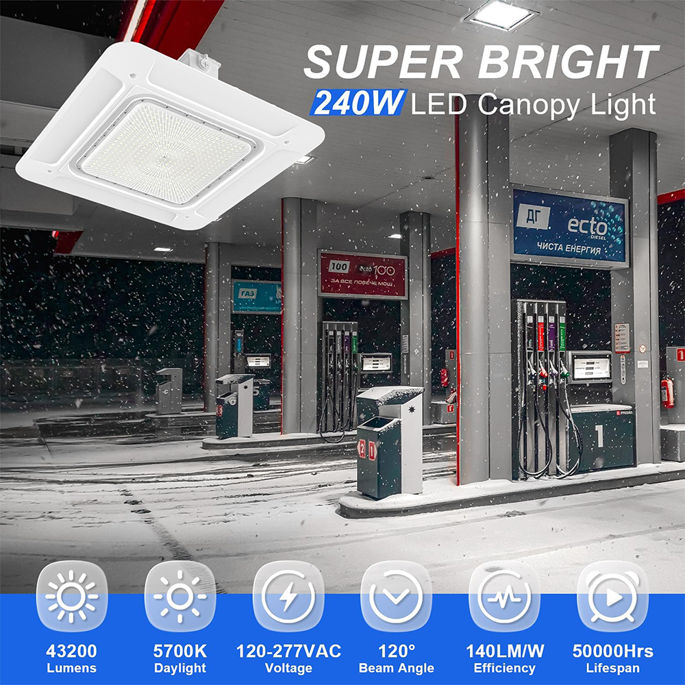 LFD Lighting 240W LED Canopy Light Super Bright