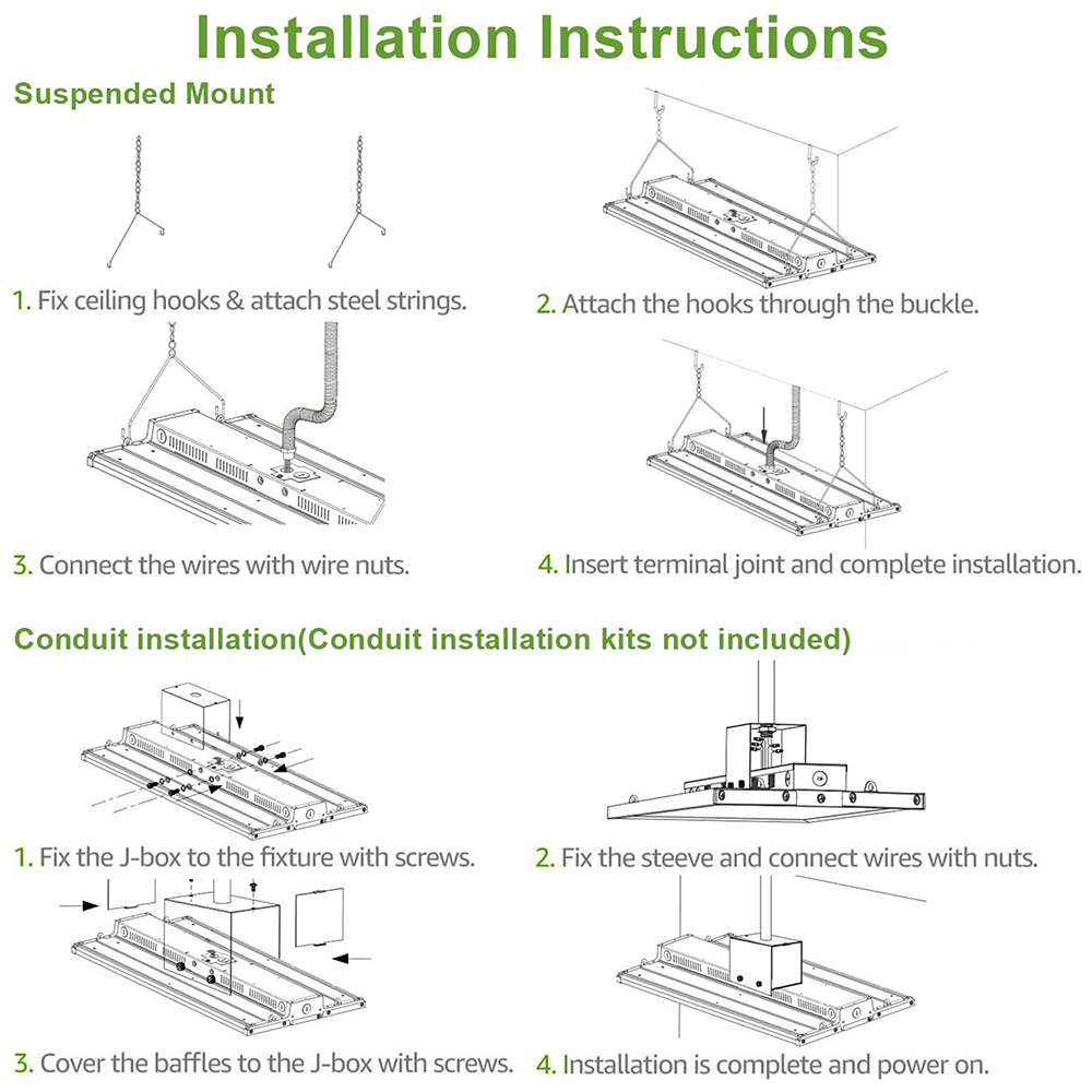 LFD Lighting 2ft LED Linear High Bay For Gymnasiums