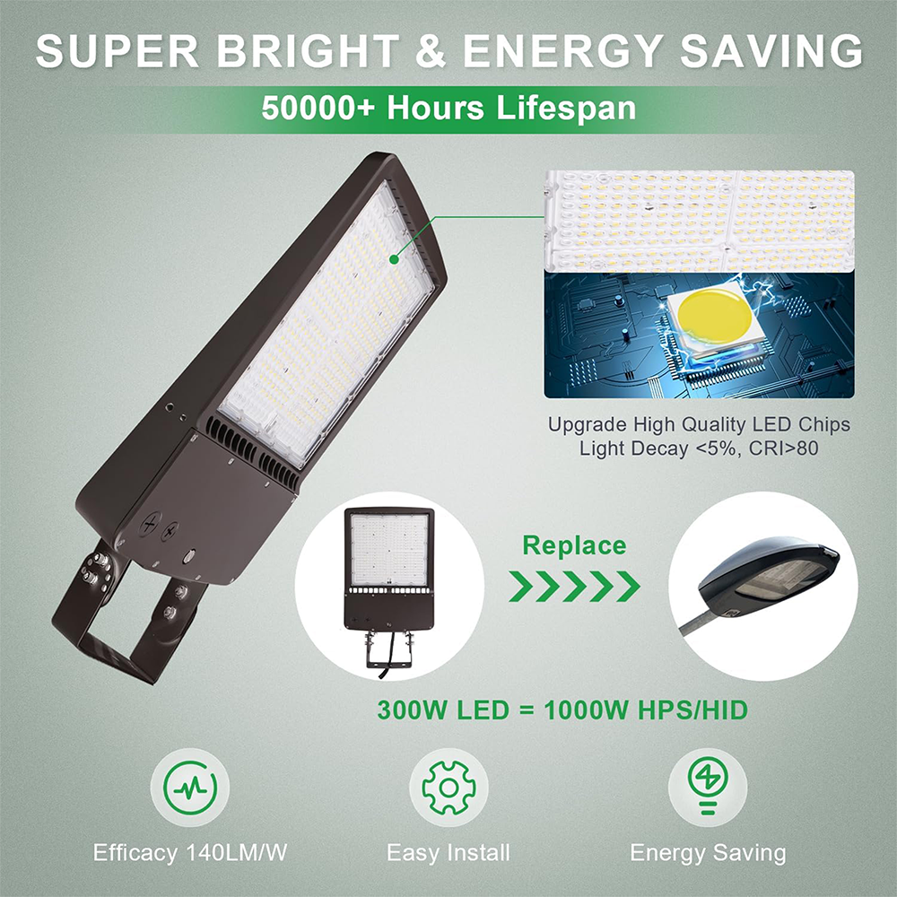 LFD Lighting 300W LED Parking Lot Light For Sideway