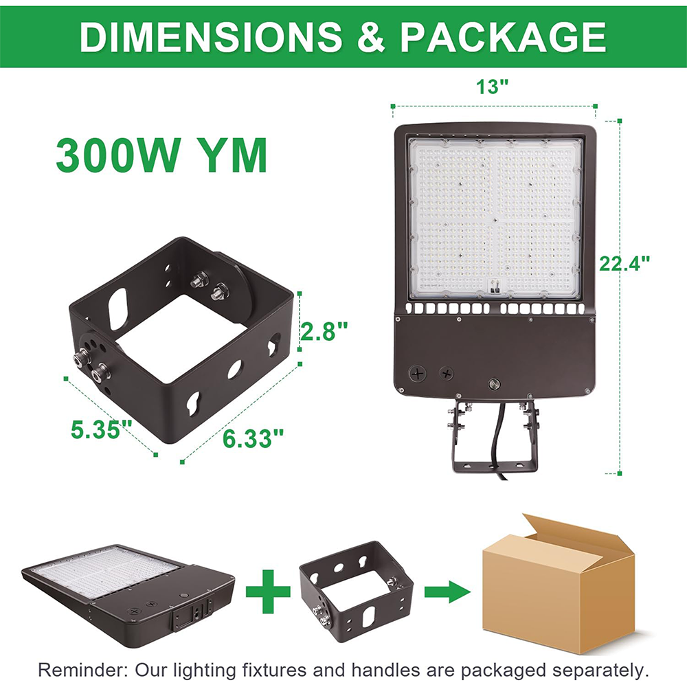 LFD Lighting 300W LED Parking Lot Light For Walkway
