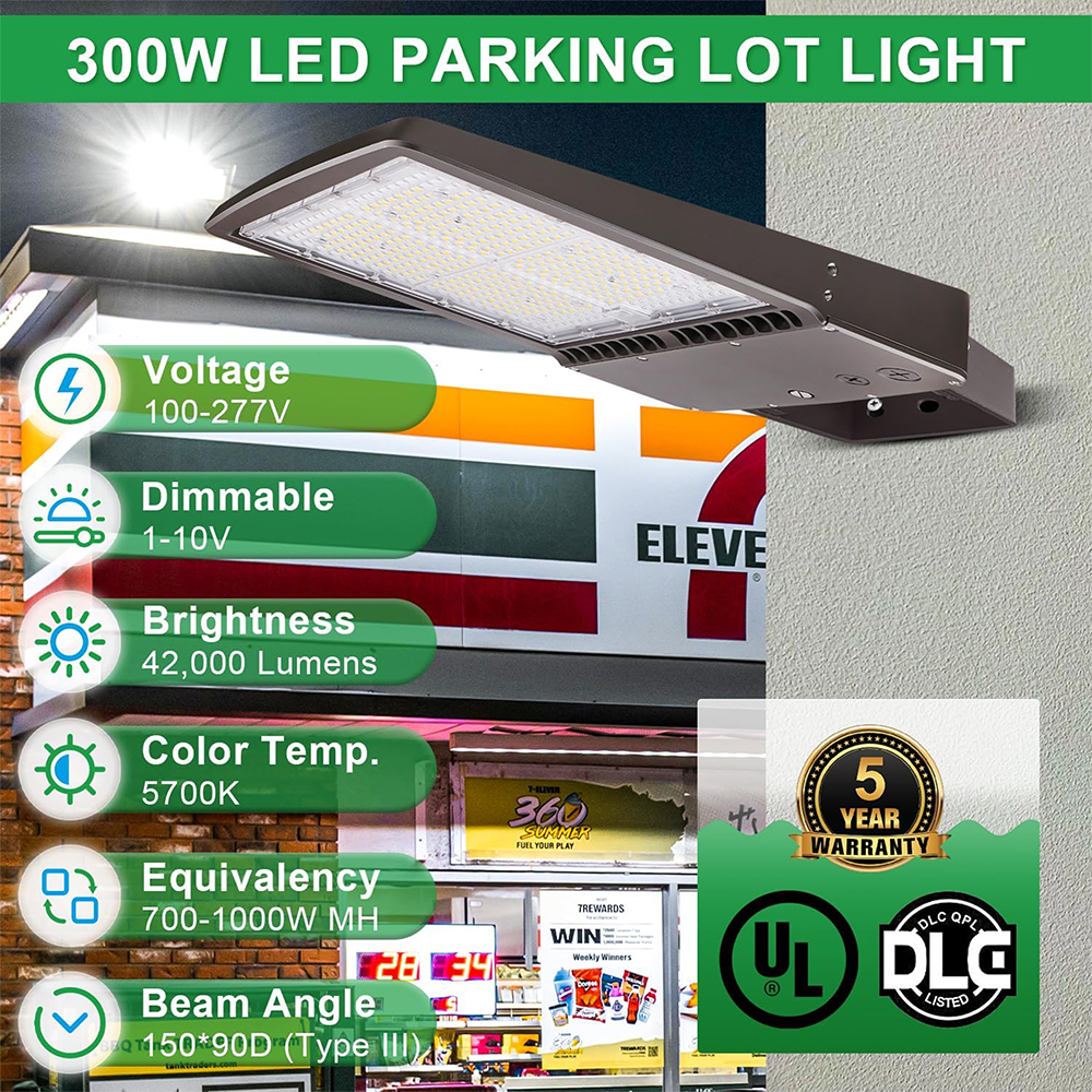 LFD Lighting 300W LED Parking Lot Light For Park