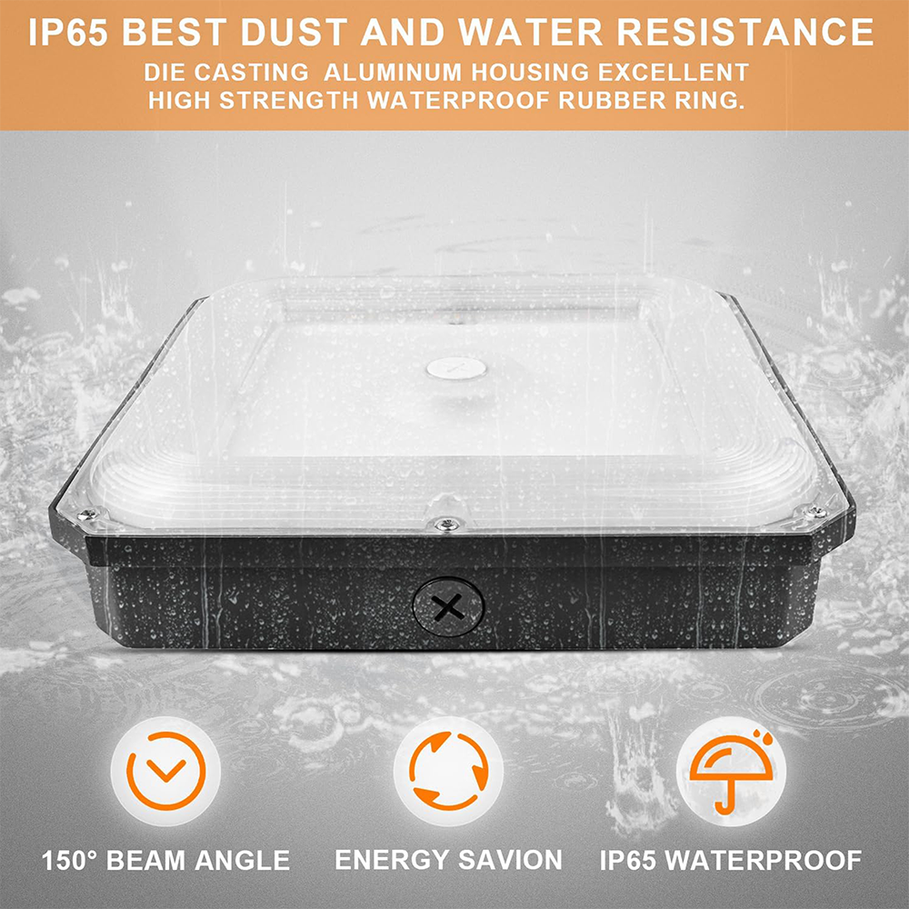 LFD Lighting 3 Wattage Selectable Canopy For Garage