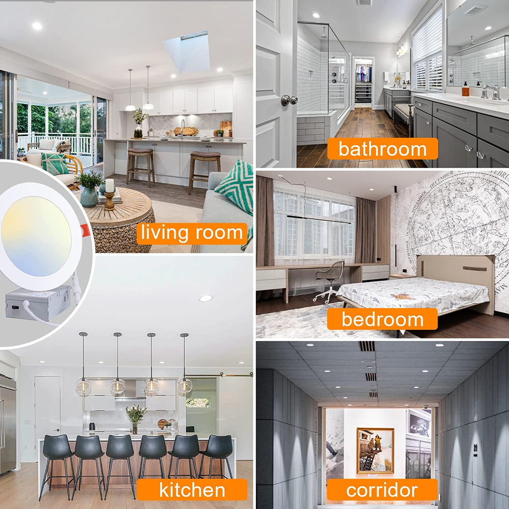 LFD Lighting 40 Pack 4inch 9W LED Recessed Light For Corridor