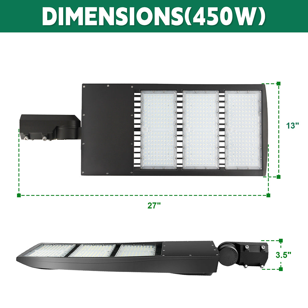 LFD Lighting 450W LED Parking Lot Light Dimension