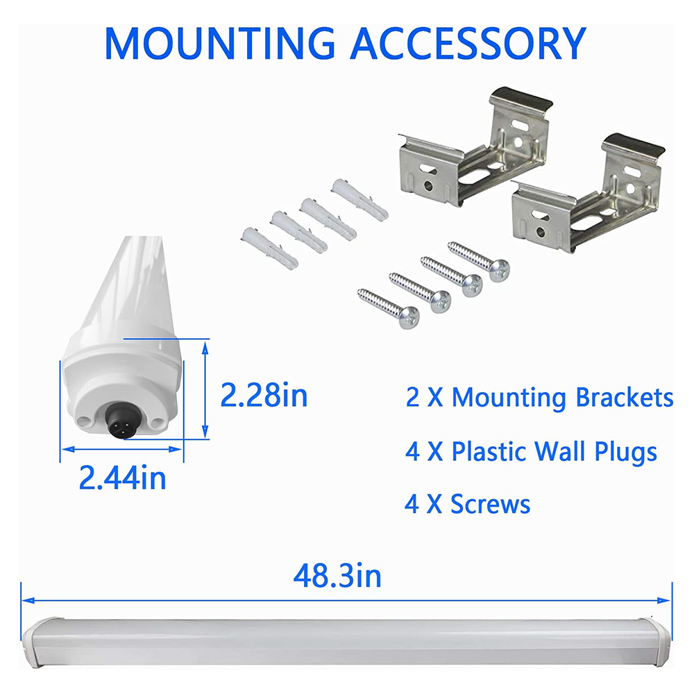 LFD Lighting 4FT 40W LED Triproof Light Fixtures For Parking Garages
