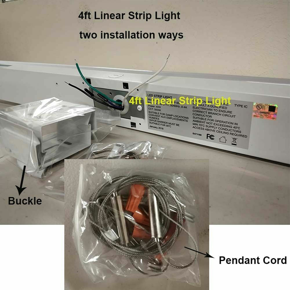 LFD Lighting 4 Pack-4ft Linkable LED Linear Strip Light
