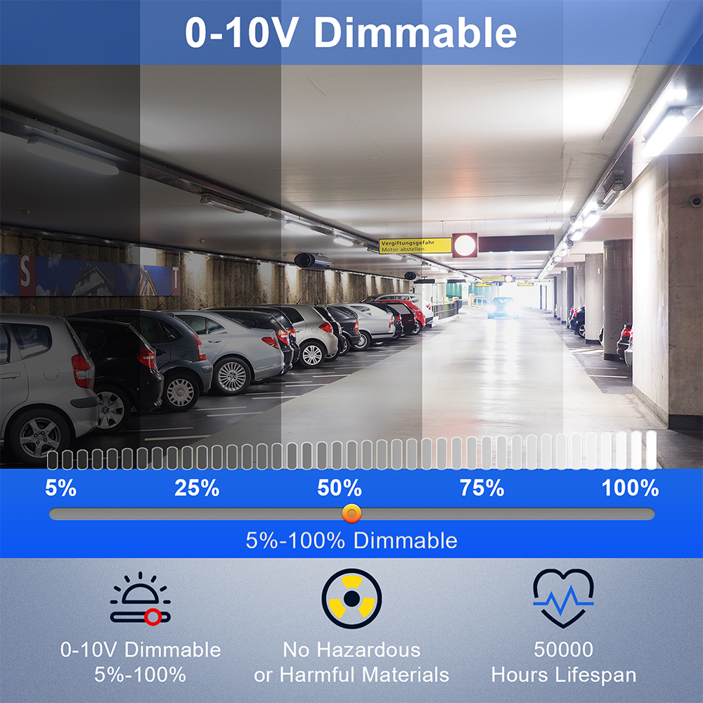 LFD Lighting 4 Pack-8ft Linear Strip Light For Factory Light