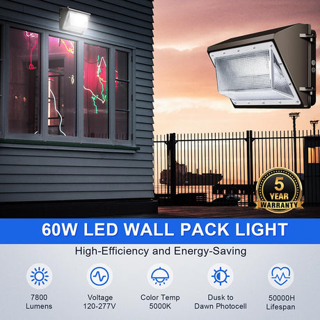 LFD Lighting 60W LED Wall Pack For Factory