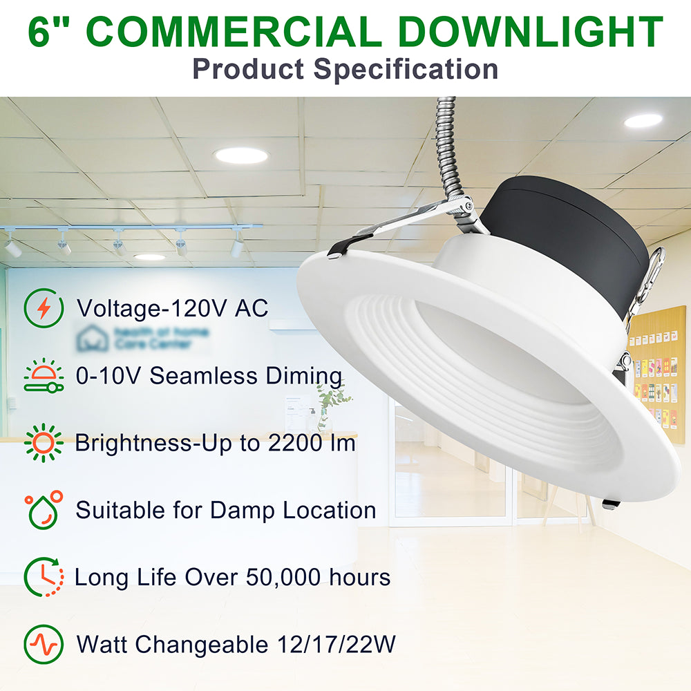 LFD Lighting 6'' LED Commercial Downlight For Store Light