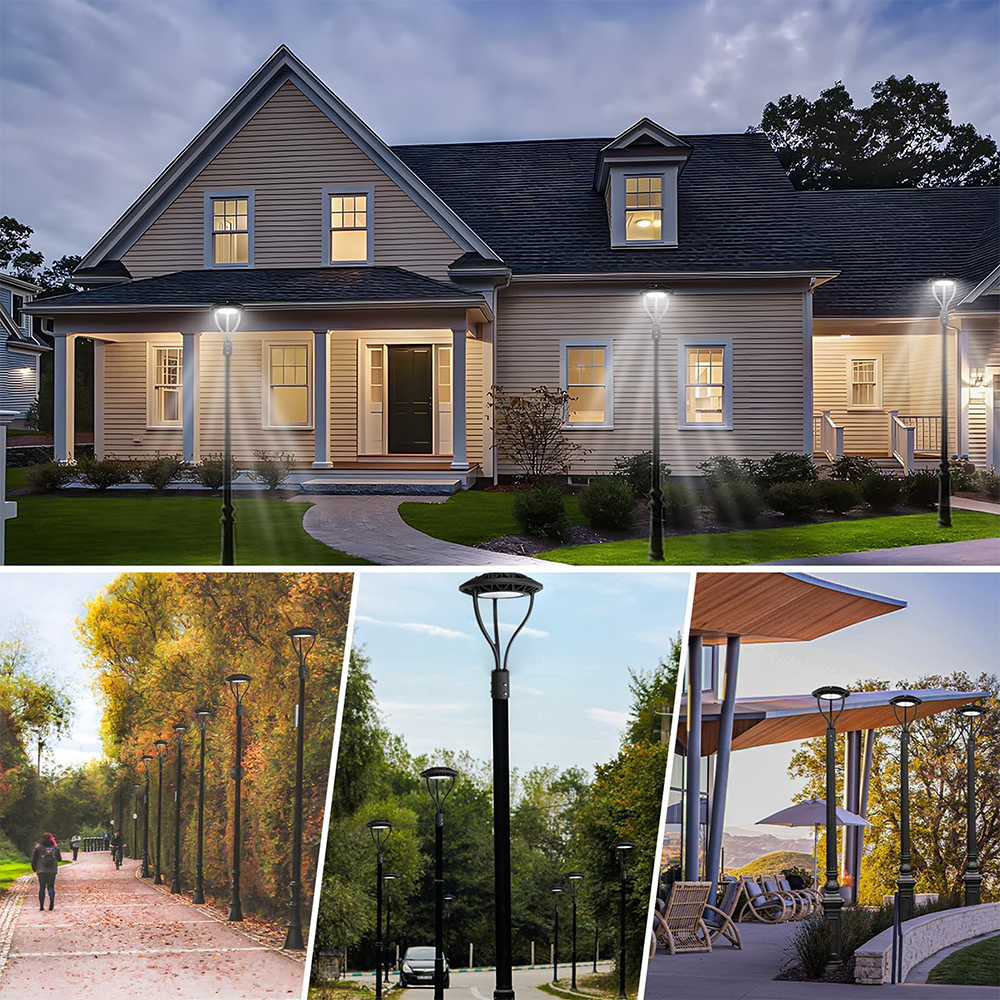 LFD Lighting 80W/100W/120W/150W Wattage Selectable LED Post Top Light For Garden