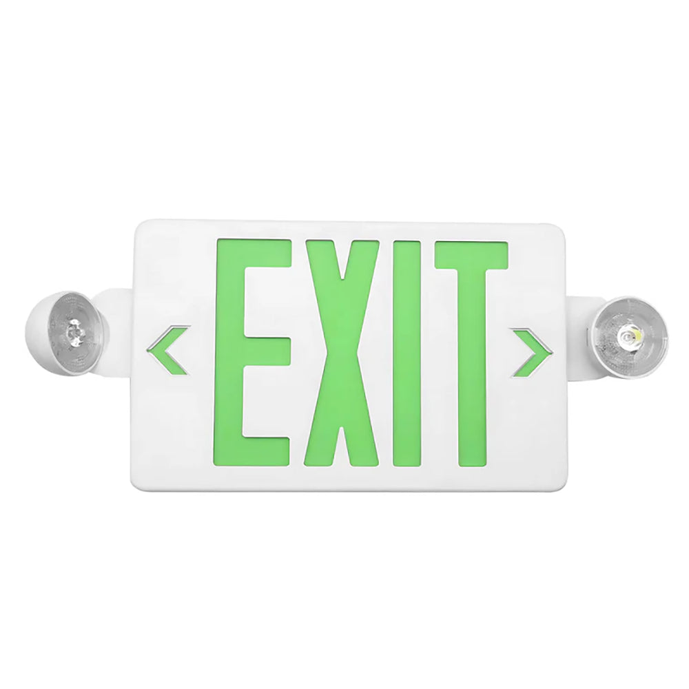 LFD_Lighting_Green_Combo_LED_Emergency_Exit_Sign-Battery_Backup-Adjustable_Light_Heads For Hospital