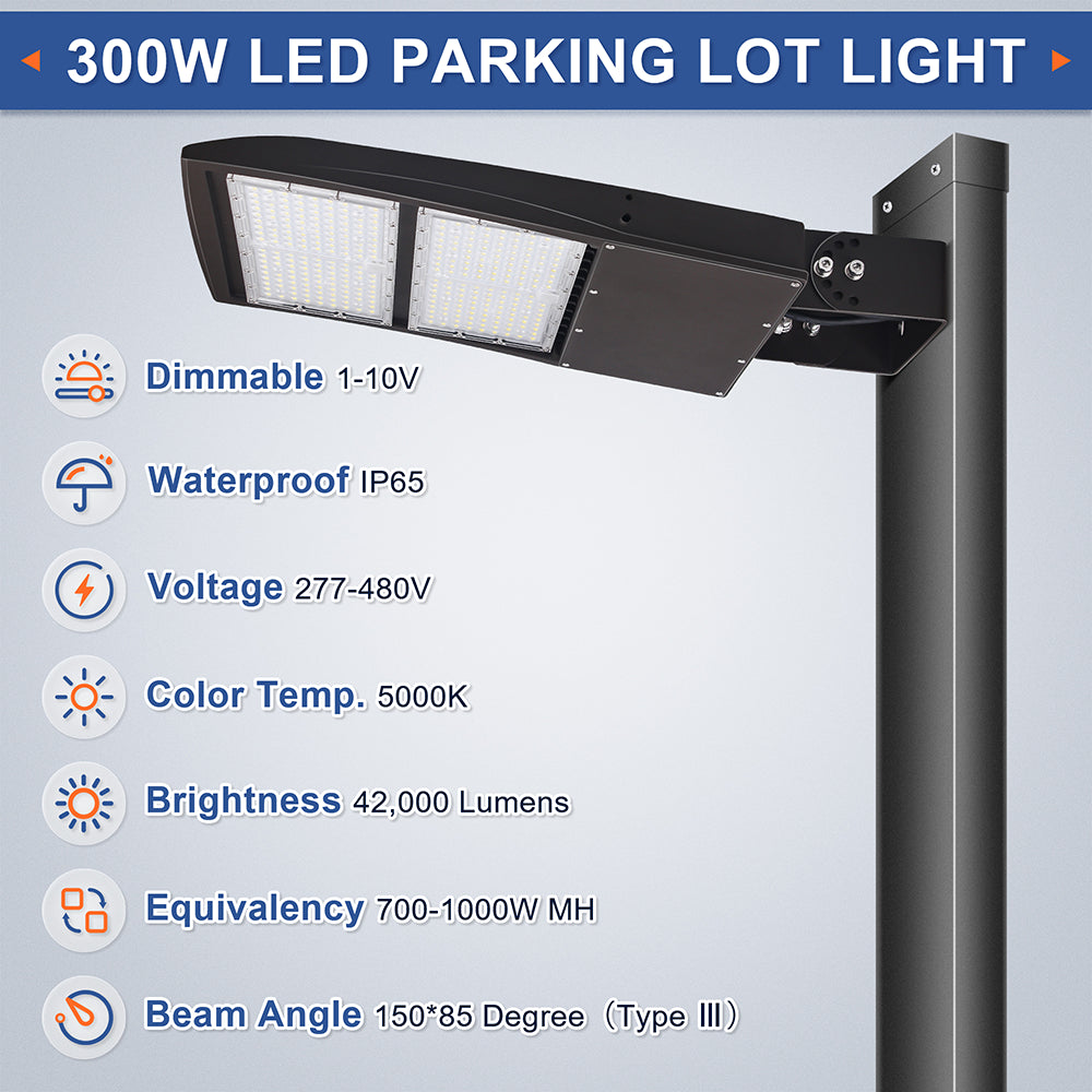 LFD Lighting LED 300W Parking Lot Light For Parking Lot