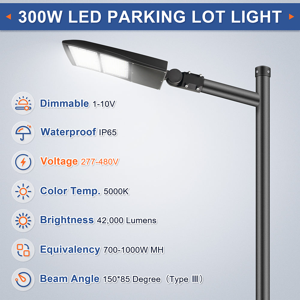 LFD Lighting LED 300W Parking Lot Light For Tennis Court