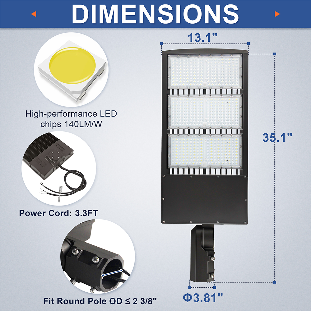 LFD Lighting LED 450W Parking Lot Light For Gymnasium