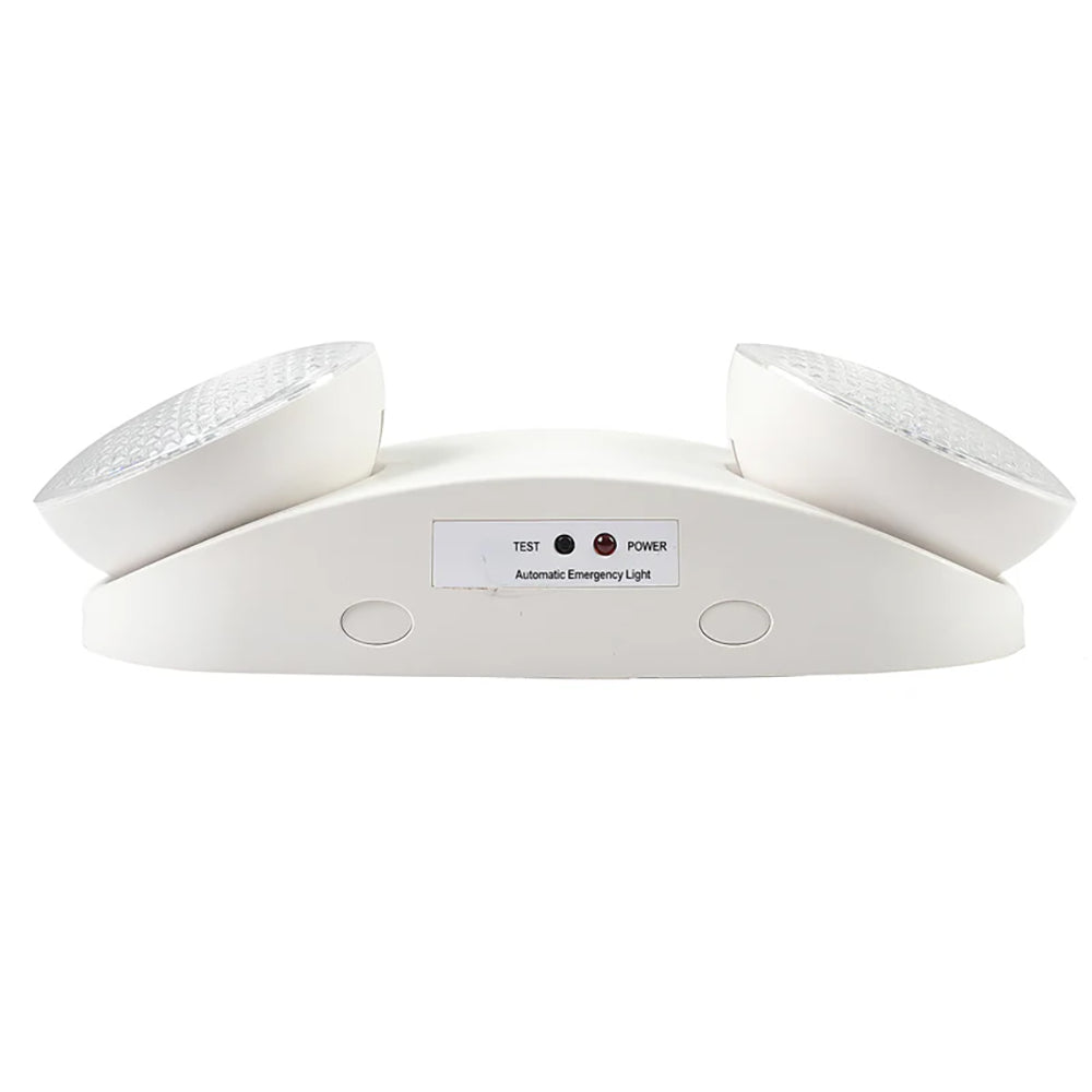 LFD Lighting LED Emergency Light-Two Adjustable Heads-Battery Backup-White Housing