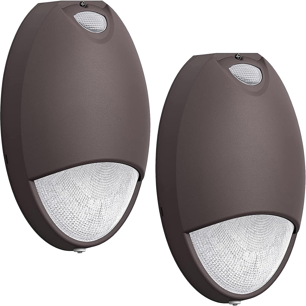 LFD Lighting Led Outdoor Emergency Wall Pack Light 12W 960 Lumens 2 Pack For Warehouse