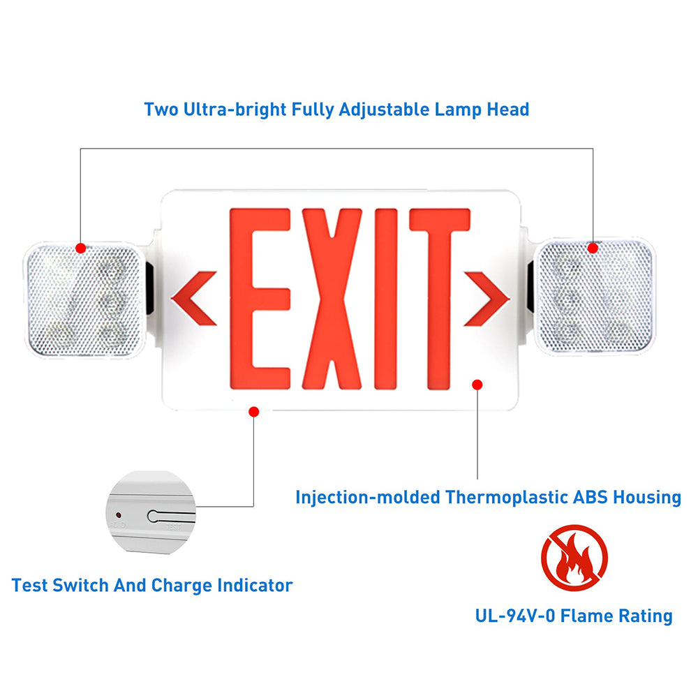LFD Lighting Red LED Exit Sign For Hospital