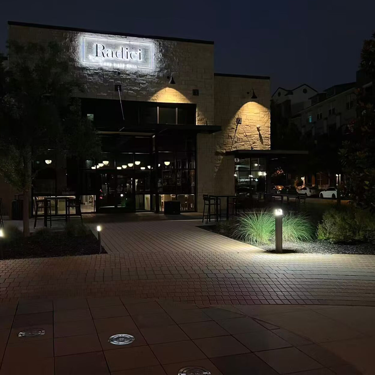 LED Bollard Light 42 Inch 24W 3CCT Selectable Outdoor Pathway Landscape Lighting for Commercial Use