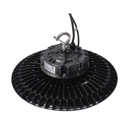 LFD Lighting 100W/120W/150W Wattage Selectable UFO High Bay Light-CCT 5000K- 160 lm/w-AC 100~277V-Black Finish-DLC 5.1+ ETL Listed