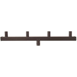180 Degree Low Profile Bullhorn with 4 Arms-180 Degree Vertical Tenon Bullhorn Bracket for 4 Lights, 2-3/8 in Slip Fitter Light Mounting for Parking Lot Pole Bracket Dark Bronze Heavy Steel