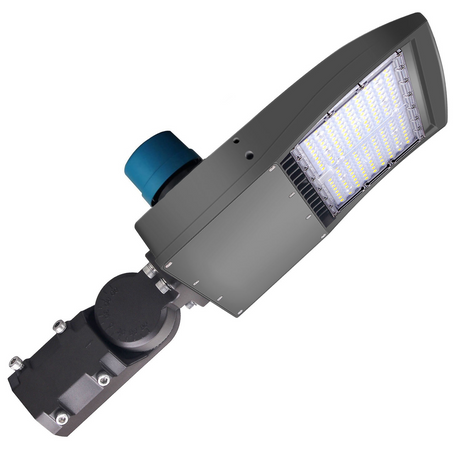 LFD Lighting 100W LED Shoebox Light-LED Parking Lot Light-With Dusk to Dawn Photocell-14,000 Lumens-CCT 5000K-UL+DLC 5.1