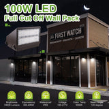 LFD Lighting 100W LED Full Cut OffWall Pack Light For Outdoor Landscape 