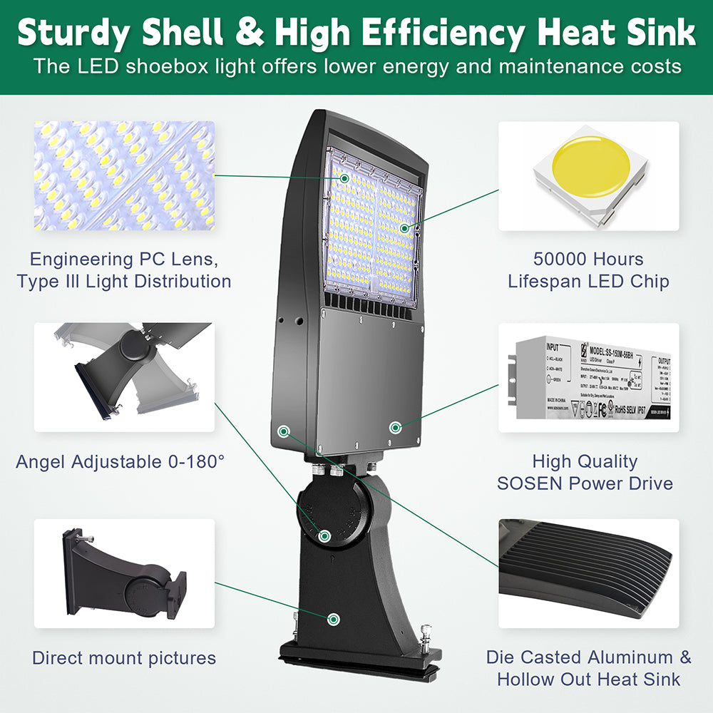 LFD Lighting 100W LED Pole Light-14000 Lumens For Stadium