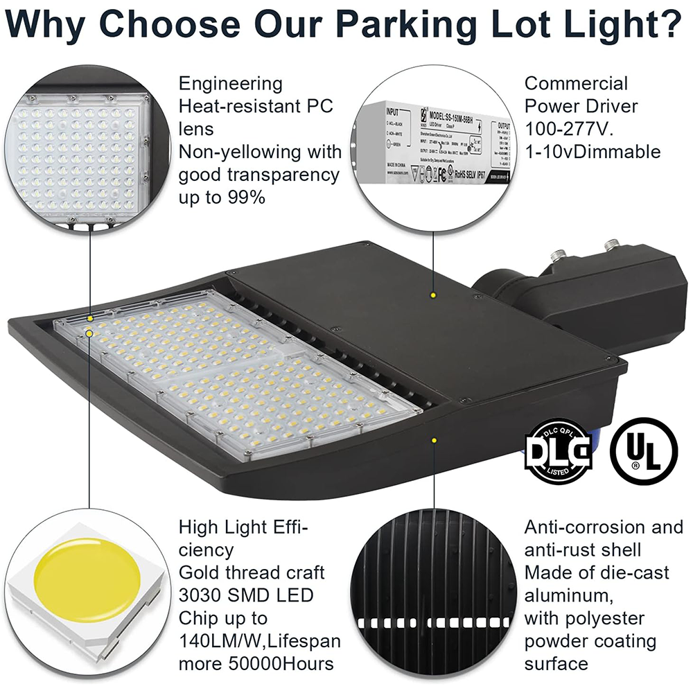 LFD Lighting 100W LED Shoebox Light AM for Basketball Court
