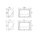 LFD Lighting 100W LED Wall Pack-Universal Photocell  Dimension
