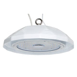 LFD Lighting 150W LED White UFO High Bay Light O Hook For Warehouse 