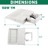 LFD Lighting 150W White Housing LED Parking Lot Light  For Tennis Court