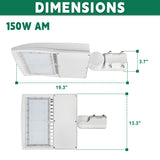 LFD Lighting 150W White Housing LED Parking Lot Light  For Basketball Court