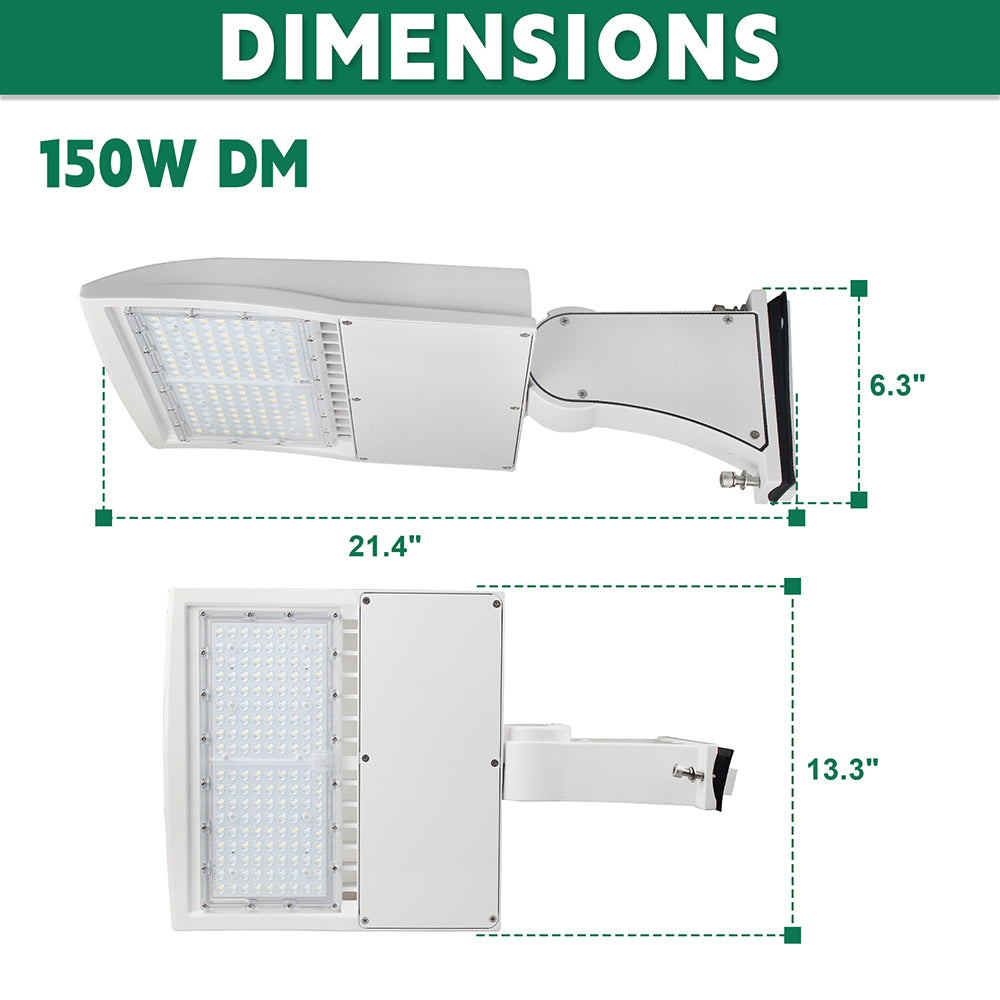 LFD Lighting 150W White Housing LED Parking Lot Light  For Football Court