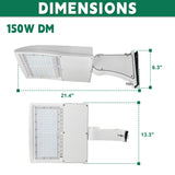 LFD Lighting 150W White Housing LED Parking Lot Light  For Football Court