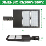 LFD Lighting 200W LED Parking Lot Light AM Dimension