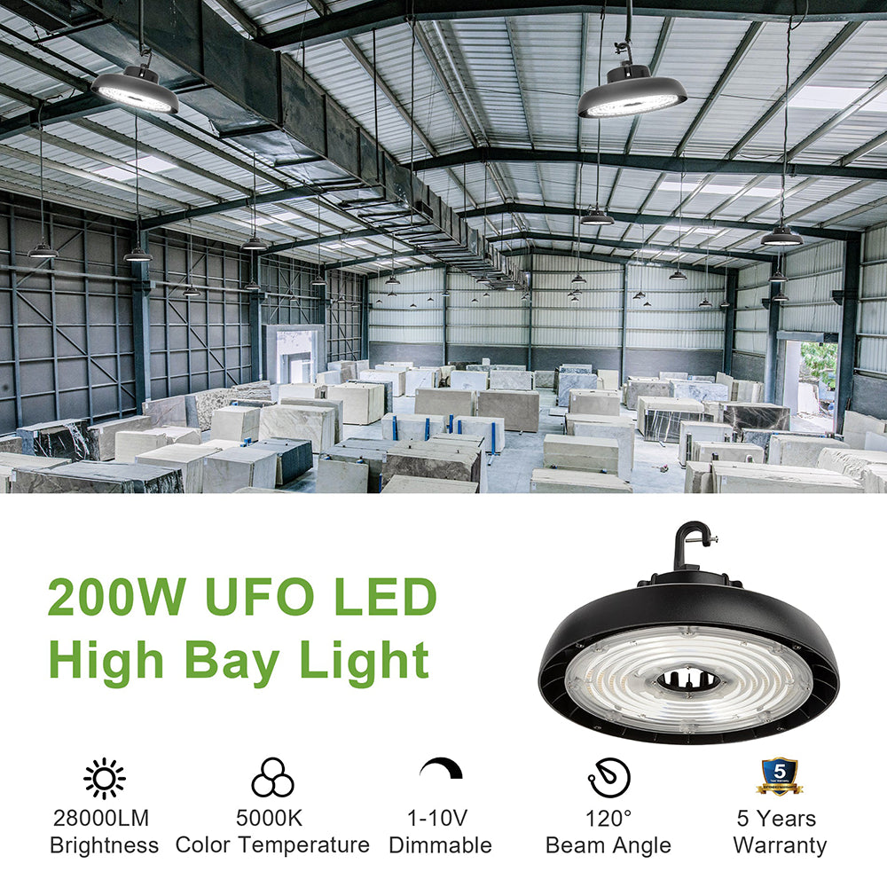 LFD Lighting 200W UFO LED High Bay For Warehouse