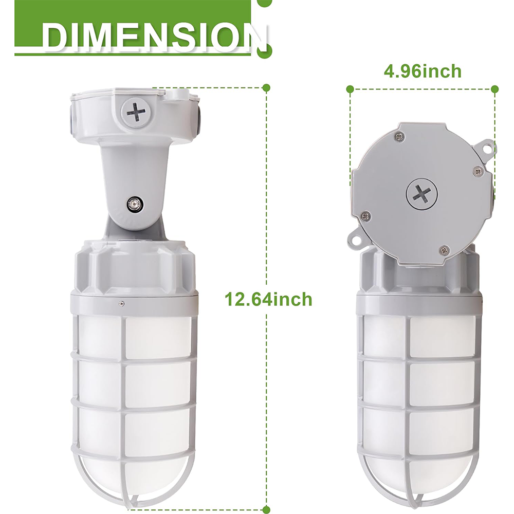 LFD Lighting 21W Vapor Tight-LED Jelly Jar Light  Dimension